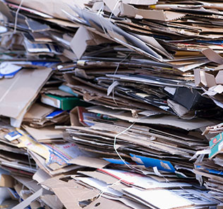 Collection of waste paper products