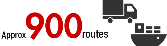 approx. 900routes